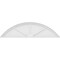 Ekena Millwork Segment Arch 3 Spoke Architectural Grade PVC Pediment, 64"W x 17"H x 2"P PEDPS064X170SEG03 - alternate 2
